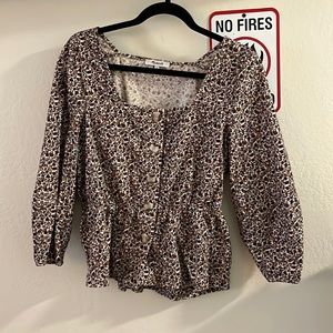 Madewell Square Neck Corduroy Top